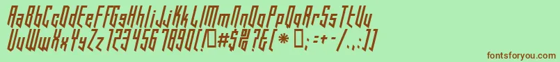 HookedUp101 Font – Brown Fonts on Green Background