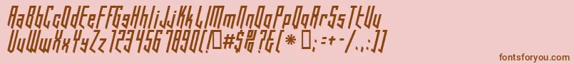 フォントHookedUp101 – ピンクの背景に茶色のフォント