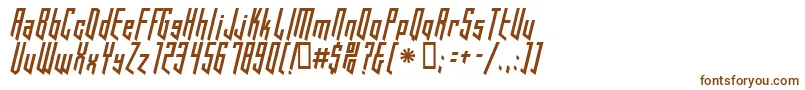フォントHookedUp101 – 白い背景に茶色のフォント