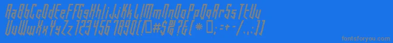フォントHookedUp101 – 青い背景に灰色の文字