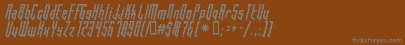 フォントHookedUp101 – 茶色の背景に灰色の文字