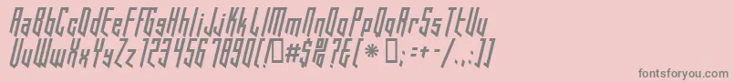 Czcionka HookedUp101 – szare czcionki na różowym tle