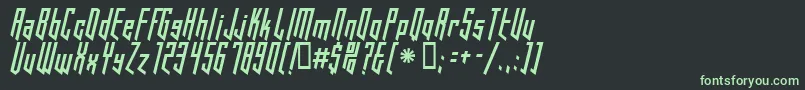 フォントHookedUp101 – 黒い背景に緑の文字