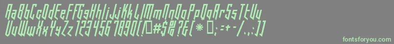 HookedUp101 Font – Green Fonts on Gray Background