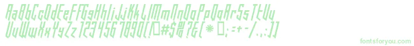 Czcionka HookedUp101 – zielone czcionki na białym tle