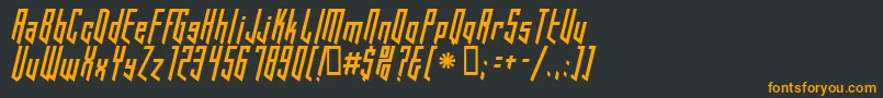 Шрифт HookedUp101 – оранжевые шрифты на чёрном фоне