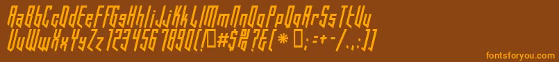 HookedUp101 Font – Orange Fonts on Brown Background