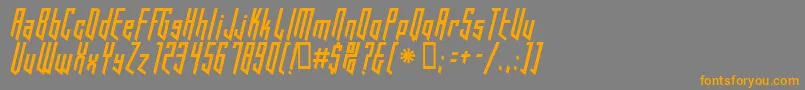 Шрифт HookedUp101 – оранжевые шрифты на сером фоне