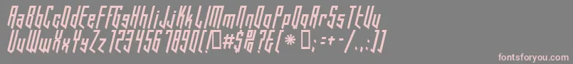 フォントHookedUp101 – 灰色の背景にピンクのフォント