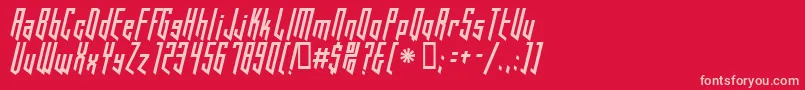 Шрифт HookedUp101 – розовые шрифты на красном фоне