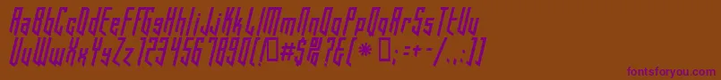 HookedUp101-fontti – violetit fontit ruskealla taustalla