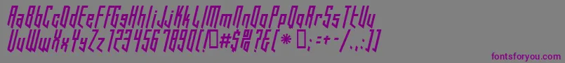 HookedUp101-Schriftart – Violette Schriften auf grauem Hintergrund