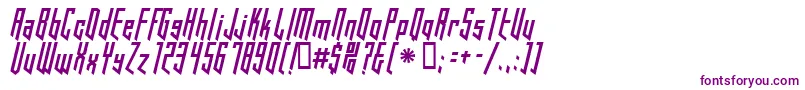 Czcionka HookedUp101 – fioletowe czcionki na białym tle