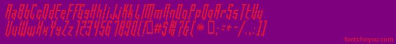 HookedUp101-Schriftart – Rote Schriften auf violettem Hintergrund