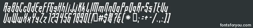HookedUp101-fontti – valkoiset fontit mustalla taustalla