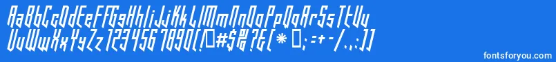 Шрифт HookedUp101 – белые шрифты на синем фоне