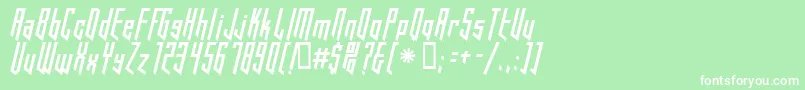 フォントHookedUp101 – 緑の背景に白い文字