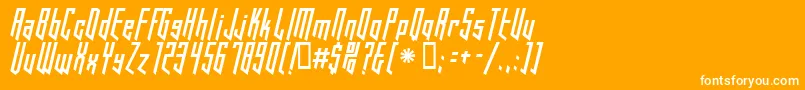 HookedUp101 Font – White Fonts on Orange Background