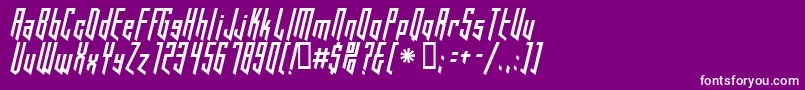 HookedUp101-Schriftart – Weiße Schriften auf violettem Hintergrund