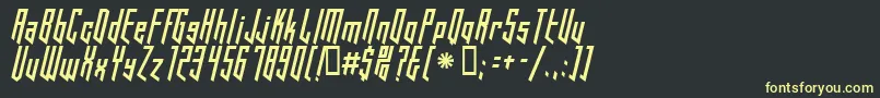 フォントHookedUp101 – 黒い背景に黄色の文字