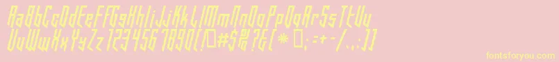 HookedUp101-fontti – keltaiset fontit vaaleanpunaisella taustalla