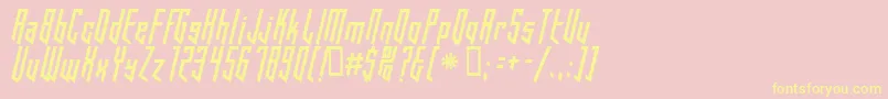 HookedUp101 Font – Yellow Fonts on Pink Background