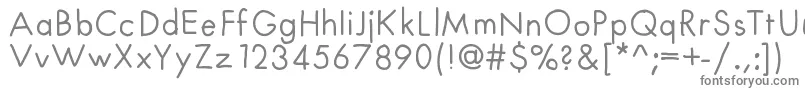 Futurahandwritten-fontti – harmaat kirjasimet valkoisella taustalla