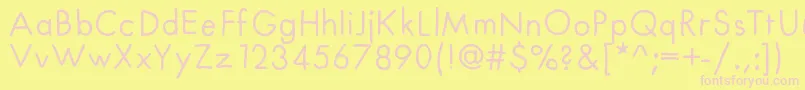 Futurahandwritten Font – Pink Fonts on Yellow Background