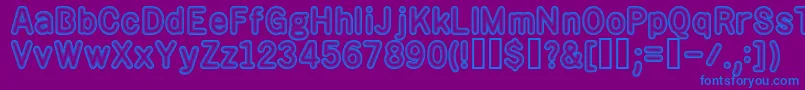 RotondoSilver Font – Blue Fonts on Purple Background