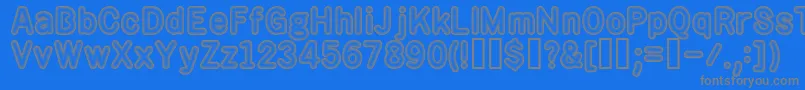 RotondoSilver Font – Gray Fonts on Blue Background