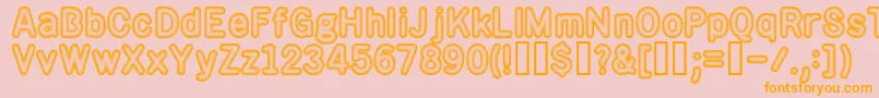 RotondoSilver Font – Orange Fonts on Pink Background