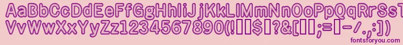 RotondoSilver Font – Purple Fonts on Pink Background