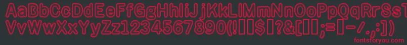 RotondoSilver Font – Red Fonts on Black Background