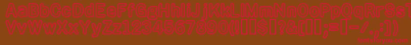 RotondoSilver Font – Red Fonts on Brown Background