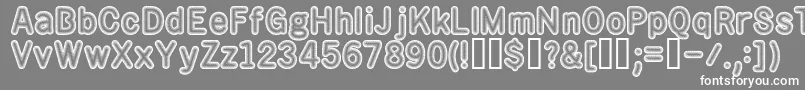 フォントRotondoSilver – 灰色の背景に白い文字