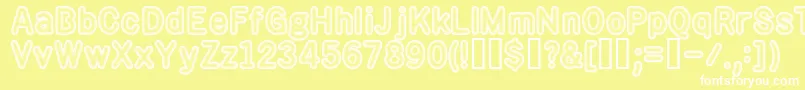 RotondoSilver Font – White Fonts on Yellow Background