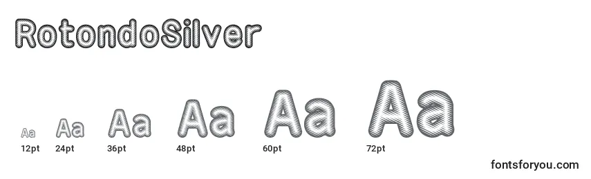 RotondoSilver Font Sizes