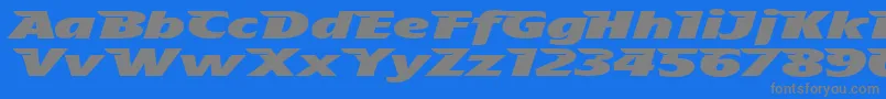 Czcionka TheAeroplaneFliesHighHeavy – szare czcionki na niebieskim tle