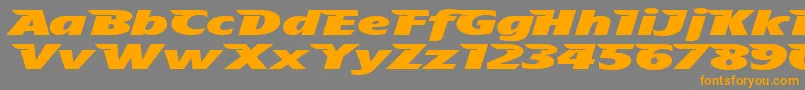 fuente TheAeroplaneFliesHighHeavy – Fuentes Naranjas Sobre Fondo Gris