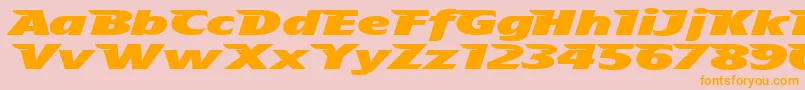 fuente TheAeroplaneFliesHighHeavy – Fuentes Naranjas Sobre Fondo Rosa