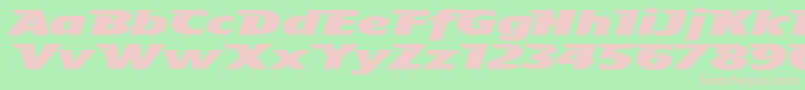 fuente TheAeroplaneFliesHighHeavy – Fuentes Rosadas Sobre Fondo Verde