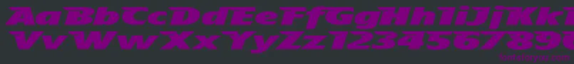 TheAeroplaneFliesHighHeavy Font – Purple Fonts on Black Background