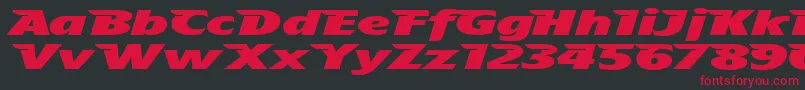 TheAeroplaneFliesHighHeavy Font – Red Fonts on Black Background