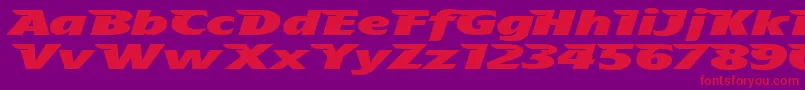 TheAeroplaneFliesHighHeavy Font – Red Fonts on Purple Background