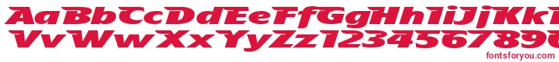 TheAeroplaneFliesHighHeavy Font – Red Fonts on White Background