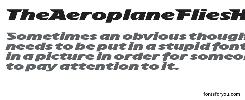 Review of the TheAeroplaneFliesHighHeavy Font