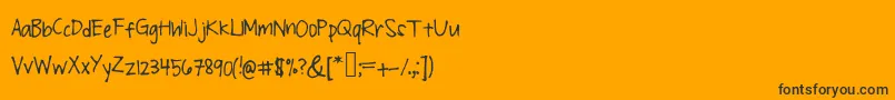 フォントSirislly – 黒い文字のオレンジの背景