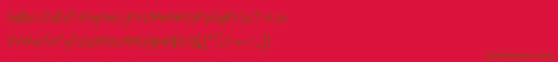 フォントSirislly – 赤い背景に茶色の文字