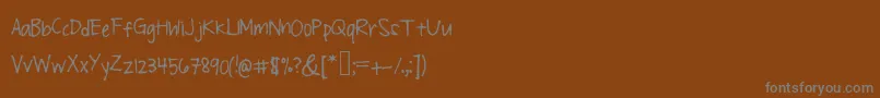 フォントSirislly – 茶色の背景に灰色の文字