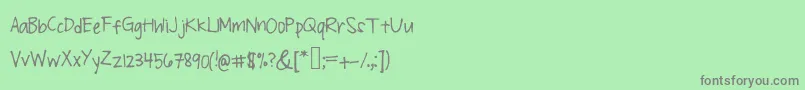 フォントSirislly – 緑の背景に灰色の文字